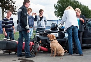 Car accident scene