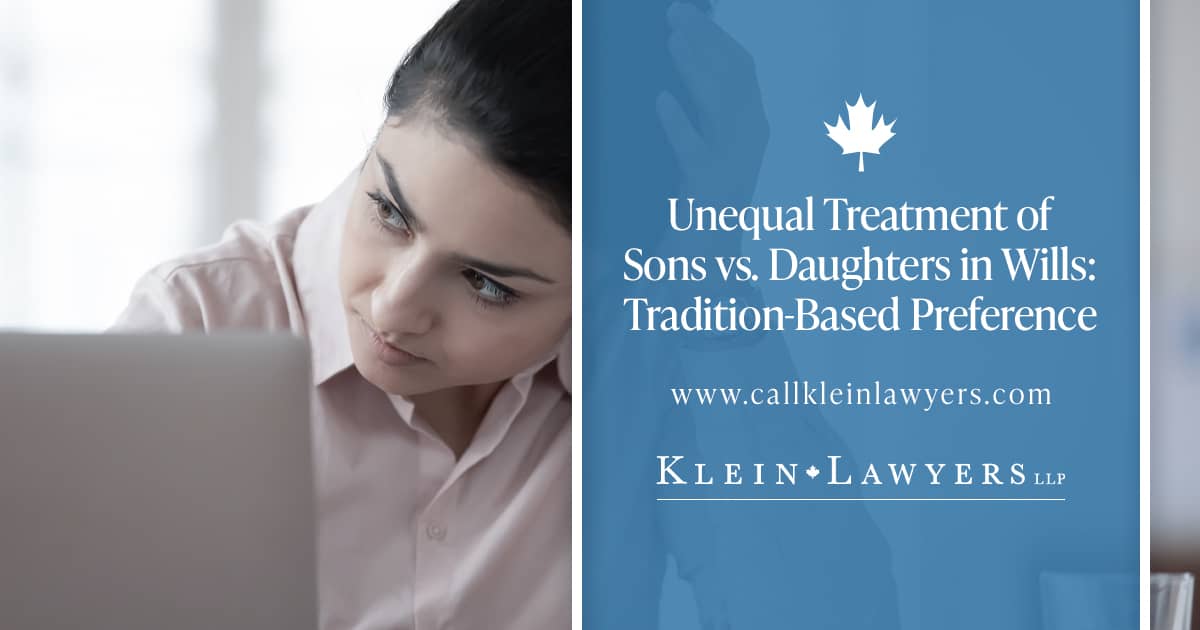 How Tradition Can Impact Wills Distribution | Klein Lawyers
