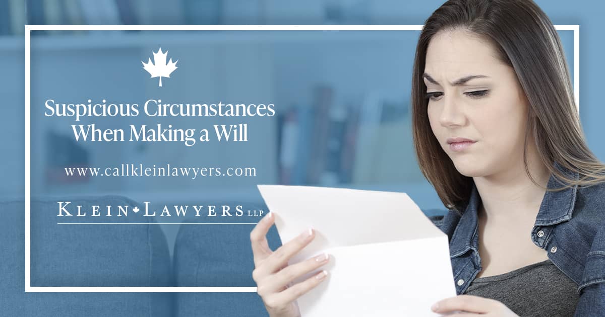 When Should You Be Suspicious of a Will? | Klein Lawyers