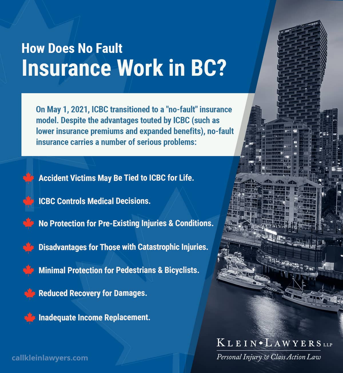 Problems with British Columbia No Fault Insurance | Klein Lawyers