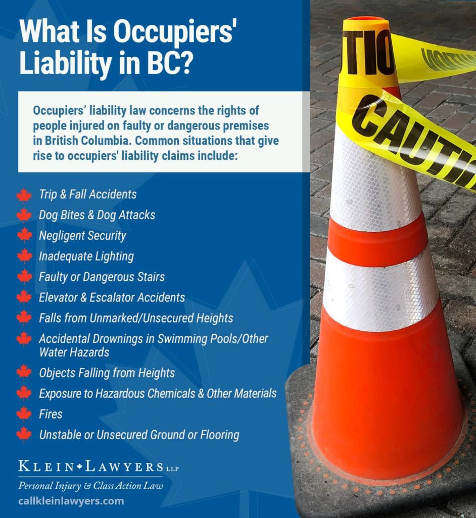 what is occupiers' liability in BC?